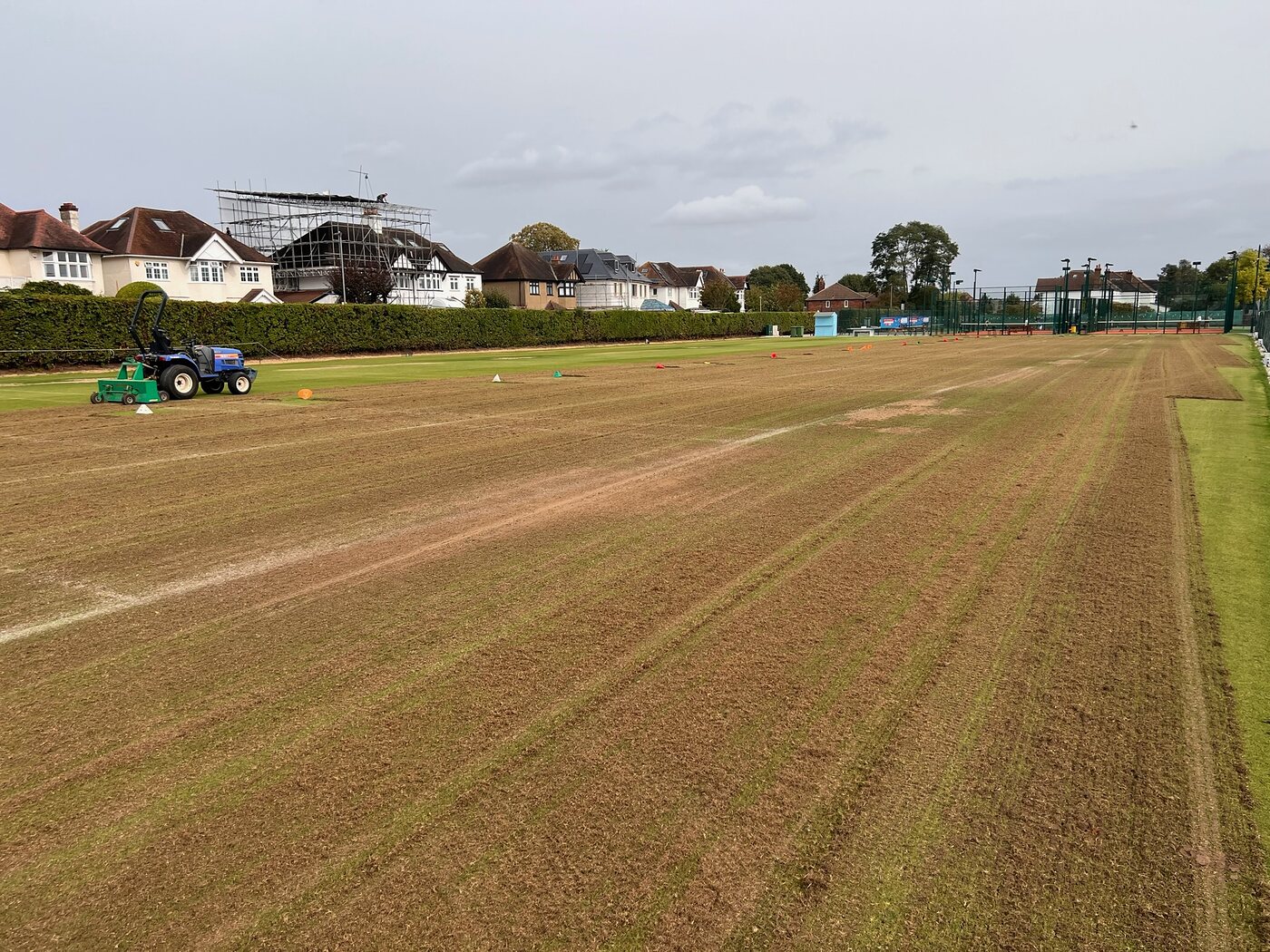 Grass courts stripped back during autumn renovation